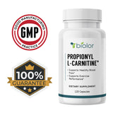 High Absorption Propionyl-L-Carnitine (PLCAR) - NO Artificial Fillers - 120 Capsules